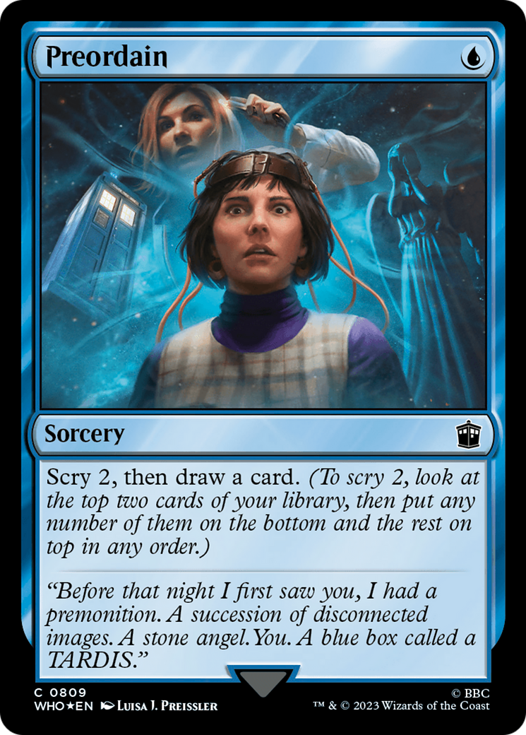 Preordain (WHO-809) - Doctor Who Foil - Premium MTG Single from Wizards of the Coast - Just $2.93! Shop now at Game Crave Tournament Store
