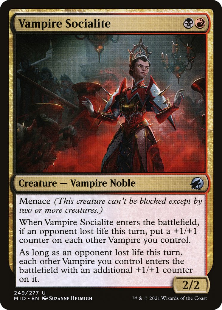 Vampire Socialite (MID-249) - Innistrad: Midnight Hunt Foil - Premium MTG Single from Wizards of the Coast - Just $0.19! Shop now at Game Crave Tournament Store