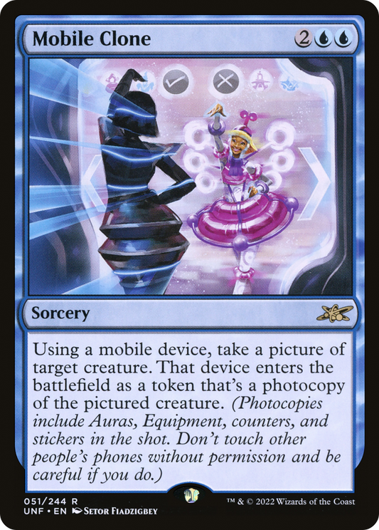 Mobile Clone (UNF-051) - Unfinity - Premium MTG Single from Wizards of the Coast - Just $0.25! Shop now at Game Crave Tournament Store