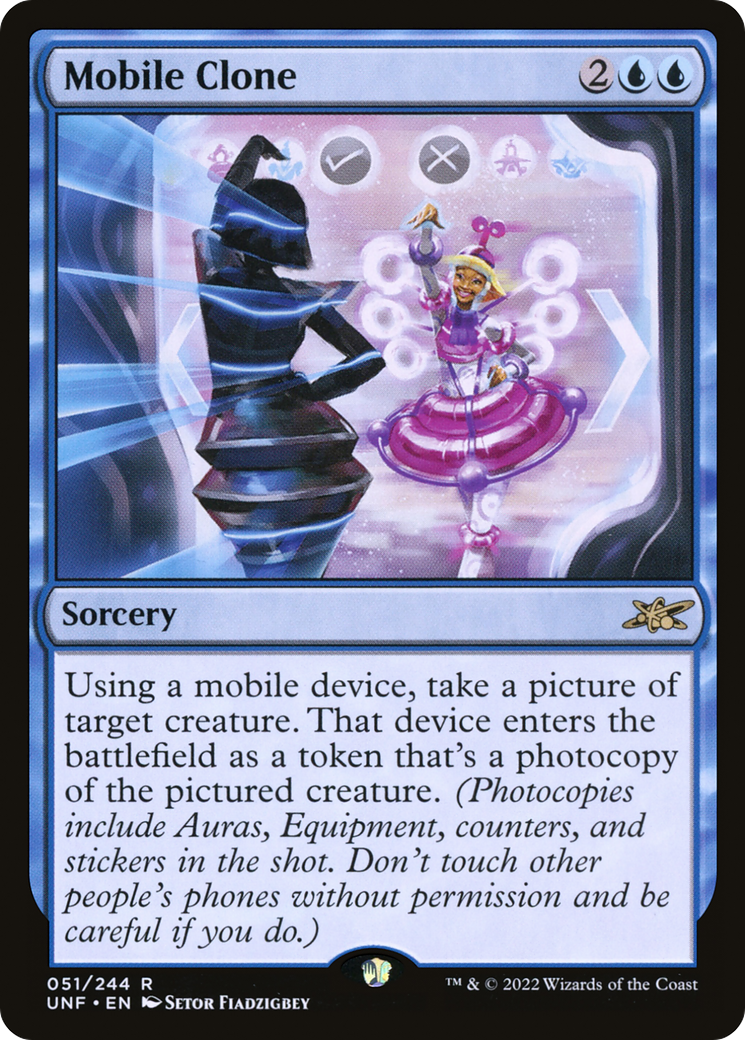 Mobile Clone (UNF-051) - Unfinity Foil - Premium MTG Single from Wizards of the Coast - Just $0.25! Shop now at Game Crave Tournament Store