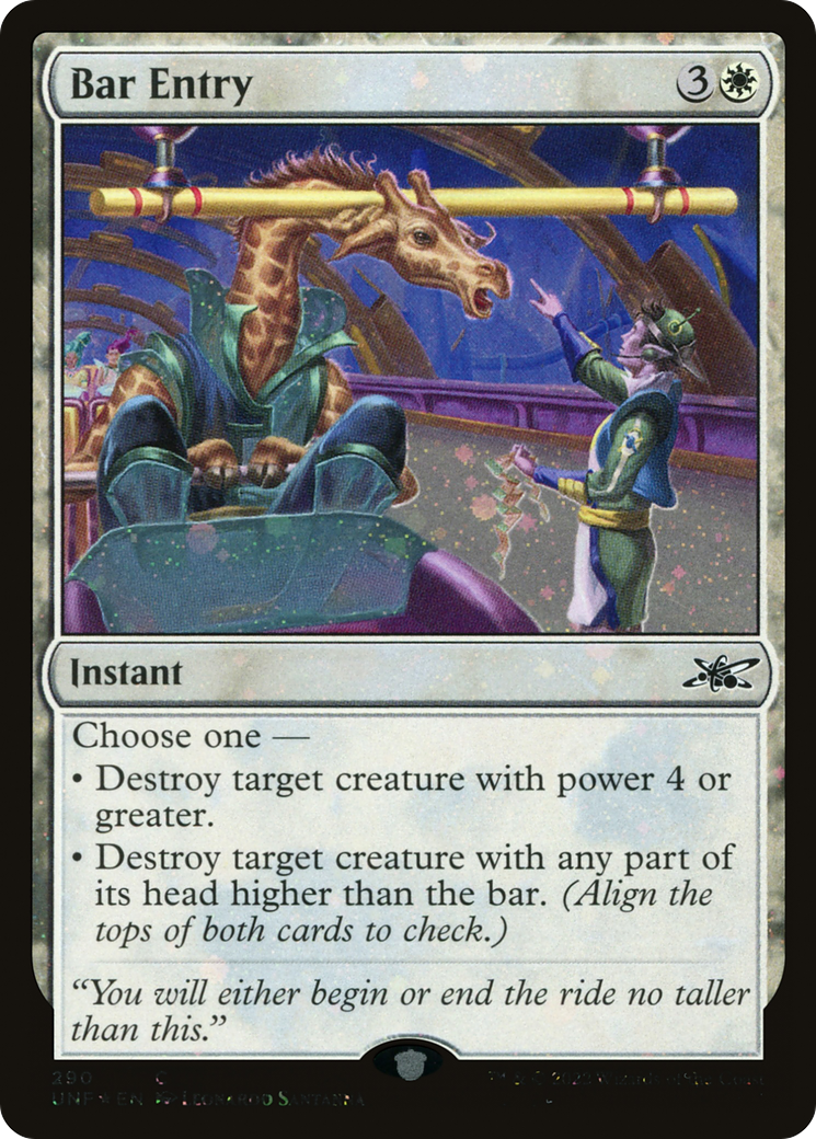 Bar Entry (UNF-290) - Unfinity Foil - Premium MTG Single from Wizards of the Coast - Just $0.08! Shop now at Game Crave Tournament Store