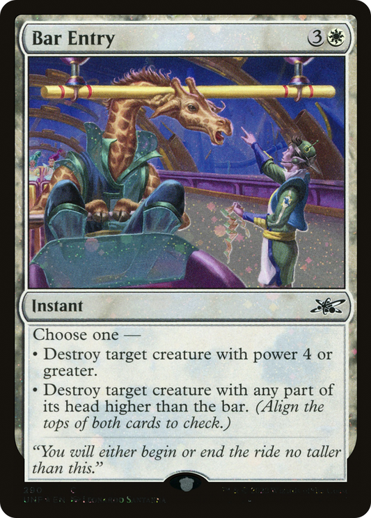 Bar Entry (UNF-290) - Unfinity Foil - Premium MTG Single from Wizards of the Coast - Just $0.08! Shop now at Game Crave Tournament Store