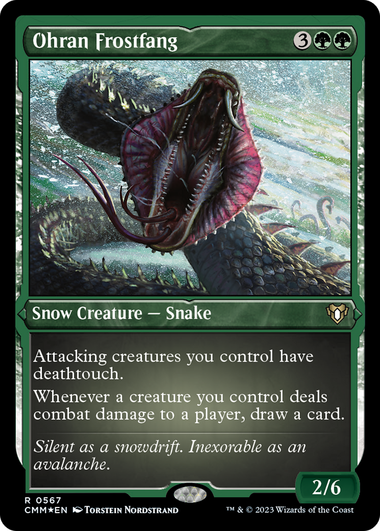 Ohran Frostfang (CMM-567) - Commander Masters: (snow) Etched Foil - Premium MTG Single from Wizards of the Coast - Just $2.26! Shop now at Game Crave Tournament Store