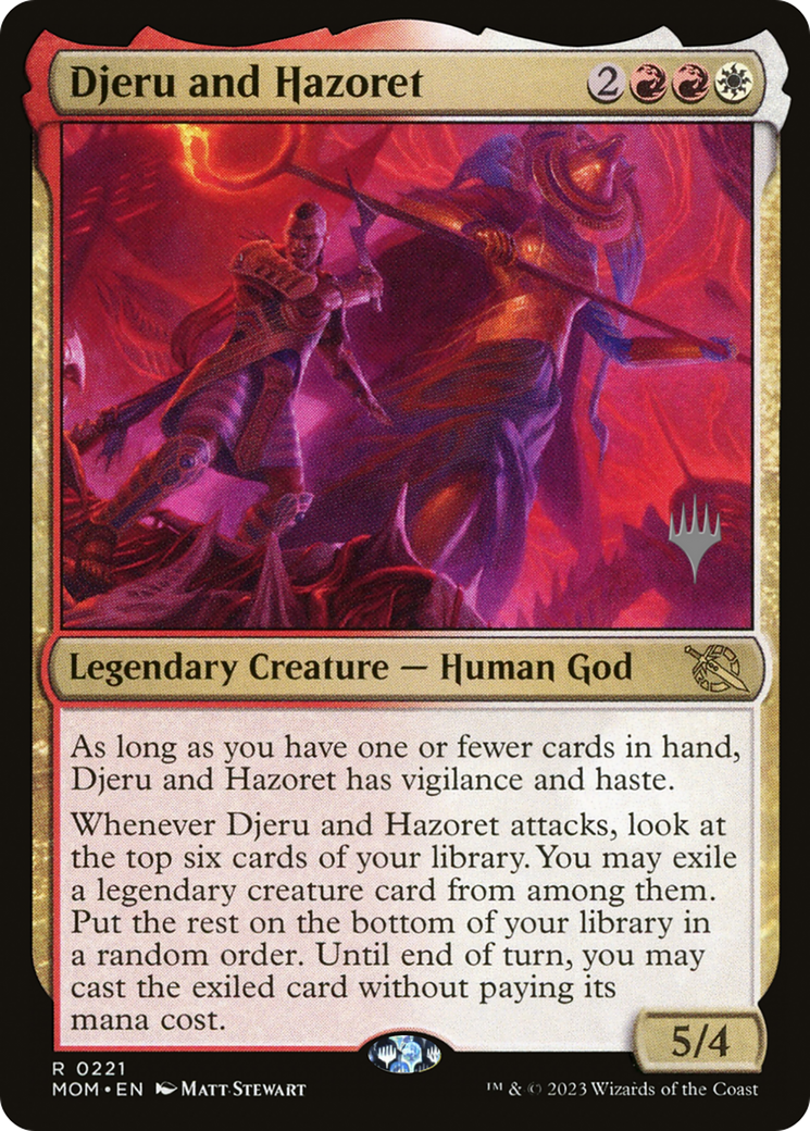 Djeru and Hazoret (PMOM-221P) - March of the Machine Promos Foil - Premium MTG Single from Wizards of the Coast - Just $0.53! Shop now at Game Crave Tournament Store