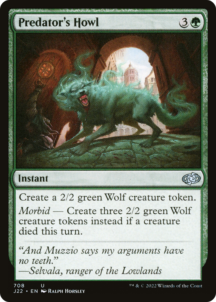 Predator's Howl (J22-708) - Jumpstart 2022 - Premium MTG Single from Wizards of the Coast - Just $0.08! Shop now at Game Crave Tournament Store