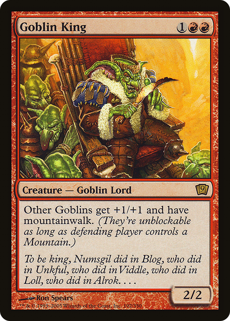 Goblin King (9ED-192★) - Ninth Edition Foil - Premium MTG Single from Wizards of the Coast - Just $7.50! Shop now at Game Crave Tournament Store
