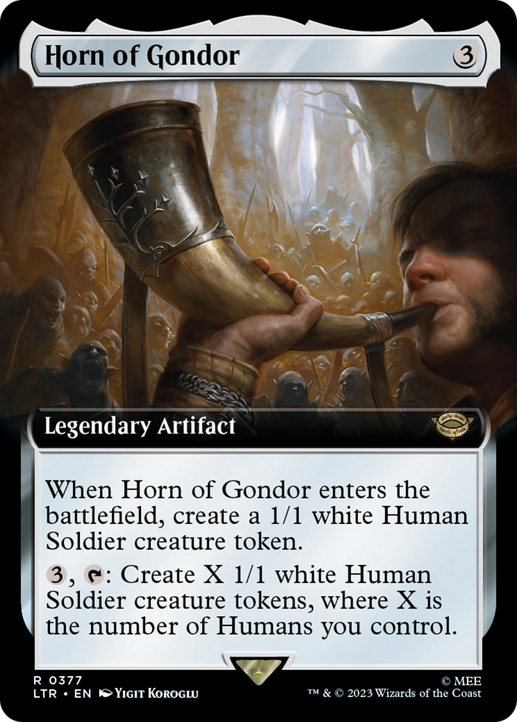 Horn of Gondor (LTR-377) - The Lord of the Rings: Tales of Middle-earth: (Extended Art) - Premium MTG Single from Wizards of the Coast - Just $0.61! Shop now at Game Crave Tournament Store
