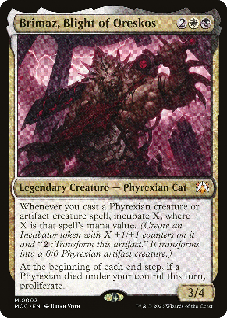 Brimaz, Blight of Oreskos (MOC-002) - March of the Machine Commander Foil - Premium MTG Single from Wizards of the Coast - Just $0.10! Shop now at Game Crave Tournament Store