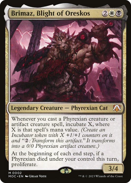 Brimaz, Blight of Oreskos (MOC-002) - March of the Machine Commander Foil - Premium MTG Single from Wizards of the Coast - Just $0.10! Shop now at Game Crave Tournament Store