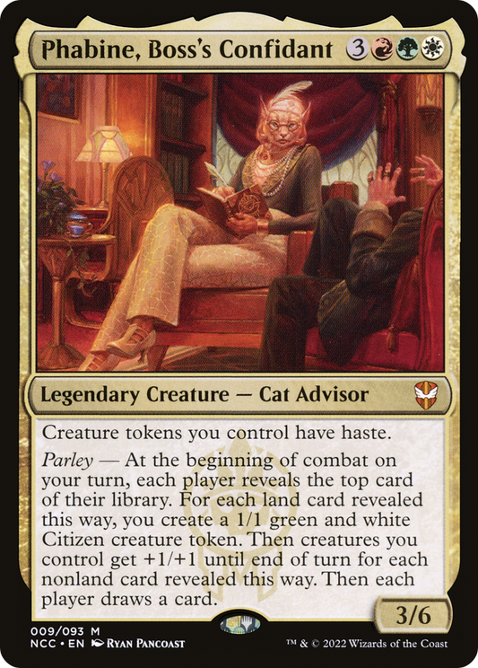 Phabine, Boss's Confidant (NCC-009) - New Capenna Commander - Premium MTG Single from Wizards of the Coast - Just $0.26! Shop now at Game Crave Tournament Store