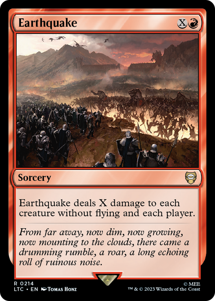 Earthquake (LTC-214) - Tales of Middle-earth Commander - Premium MTG Single from Wizards of the Coast - Just $0.38! Shop now at Game Crave Tournament Store