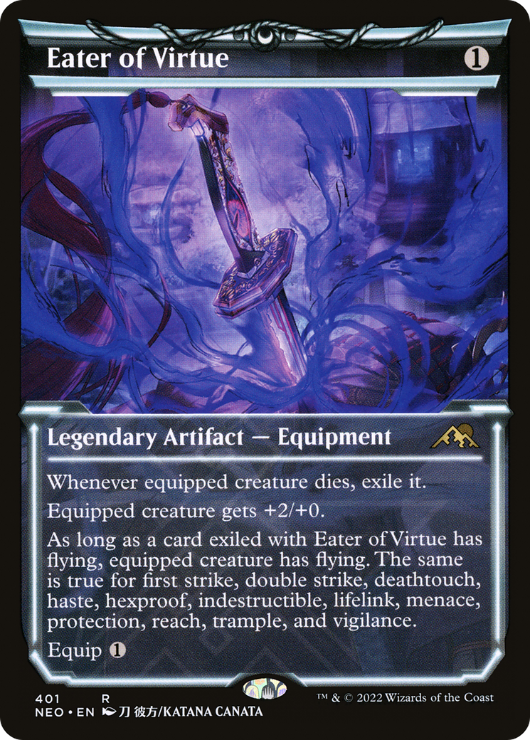 Eater of Virtue (NEO-401) - Kamigawa: Neon Dynasty: (Showcase) Foil - Premium MTG Single from Wizards of the Coast - Just $0.59! Shop now at Game Crave Tournament Store
