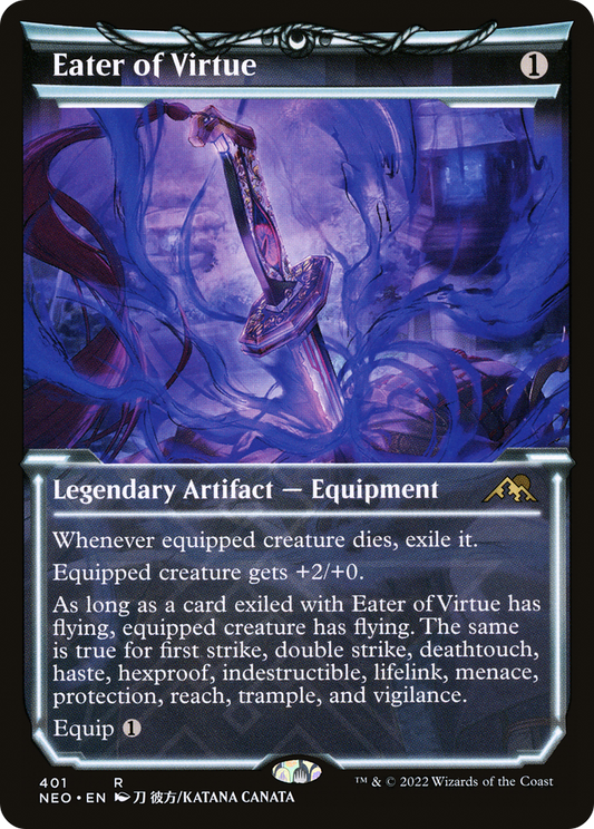 Eater of Virtue (NEO-401) - Kamigawa: Neon Dynasty: (Showcase) Foil - Premium MTG Single from Wizards of the Coast - Just $0.59! Shop now at Game Crave Tournament Store