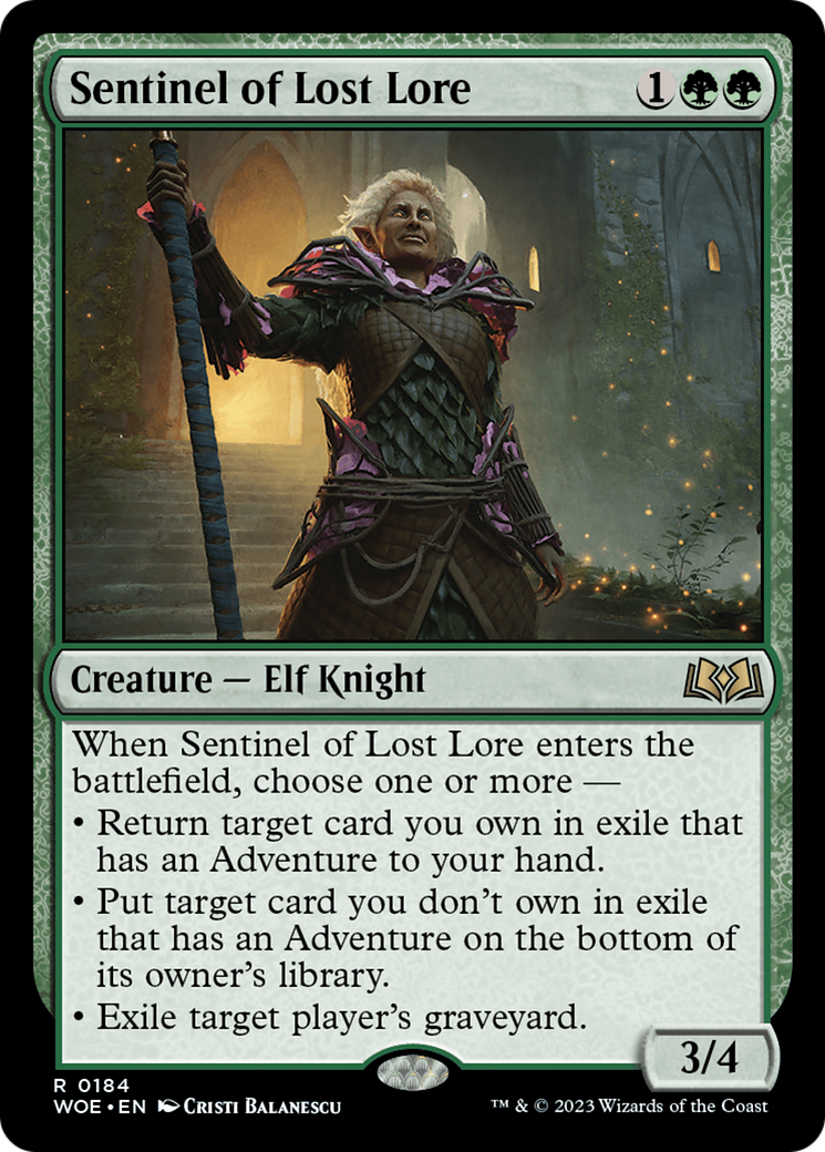 Sentinel of Lost Lore (WOE-184) - Wilds of Eldraine - Premium MTG Single from Wizards of the Coast - Just $0.08! Shop now at Game Crave Tournament Store