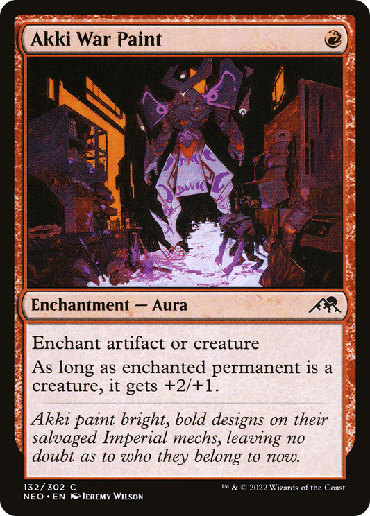 Akki War Paint (NEO-132) - Kamigawa: Neon Dynasty - Premium MTG Single from Wizards of the Coast - Just $0.08! Shop now at Game Crave Tournament Store
