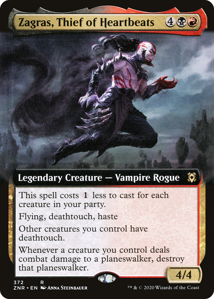 Zagras, Thief of Heartbeats (ZNR-372) - Zendikar Rising: (Extended Art) Foil - Premium MTG Single from Wizards of the Coast - Just $0.08! Shop now at Game Crave Tournament Store