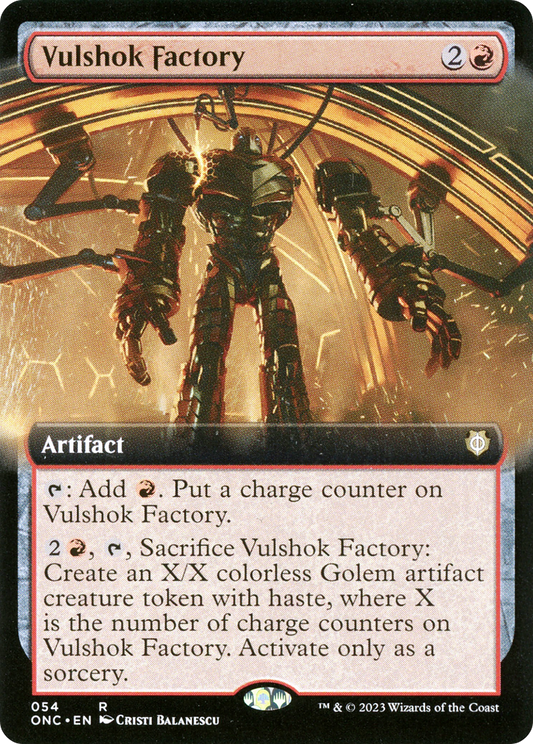 Vulshok Factory (ONC-054) - Phyrexia: All Will Be One Commander: (Extended Art) - Premium MTG Single from Wizards of the Coast - Just $0.08! Shop now at Game Crave Tournament Store