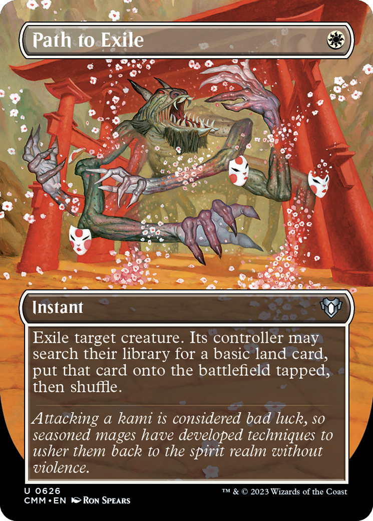 Path to Exile (CMM-626) - Commander Masters (Borderless) - Premium MTG Single from Wizards of the Coast - Just $0.40! Shop now at Game Crave Tournament Store