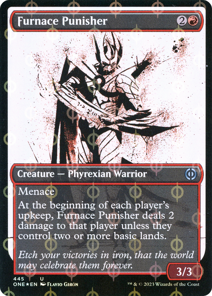 Furnace Punisher (ONE-445) - Phyrexia: All Will Be One: (Showcase) Foil - Premium MTG Single from Wizards of the Coast - Just $0.08! Shop now at Game Crave Tournament Store