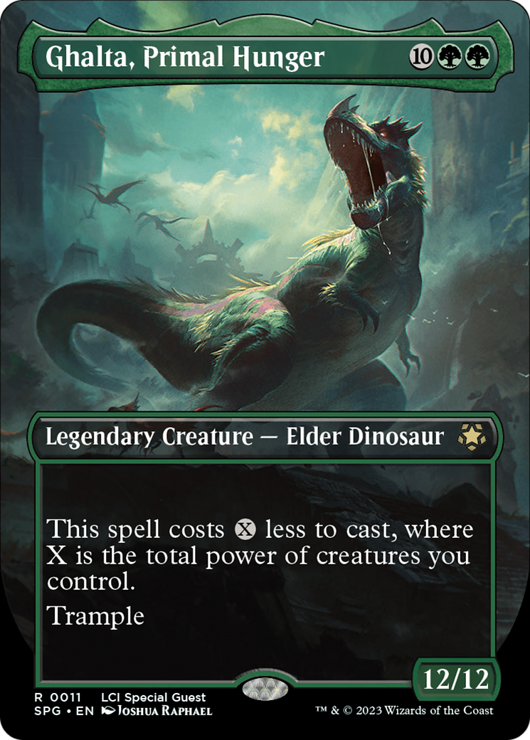 Ghalta, Primal Hunger (SPG-011) - Special Guests (Borderless) Foil - Premium MTG Single from Wizards of the Coast - Just $2.20! Shop now at Game Crave Tournament Store
