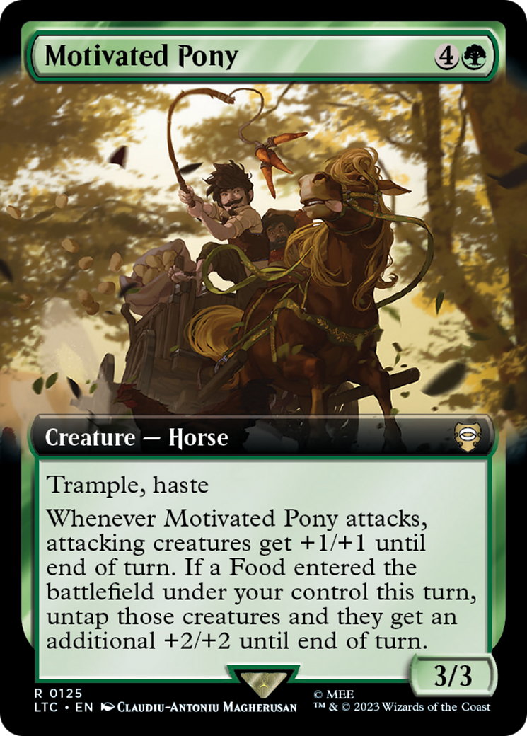 Motivated Pony (LTC-125) - Tales of Middle-earth Commander: (Extended Art) - Premium MTG Single from Wizards of the Coast - Just $0.09! Shop now at Game Crave Tournament Store