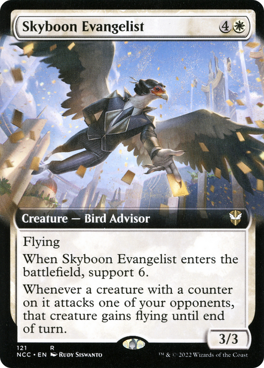 Skyboon Evangelist (NCC-121) - New Capenna Commander: (Extended Art) - Premium MTG Single from Wizards of the Coast - Just $0.08! Shop now at Game Crave Tournament Store