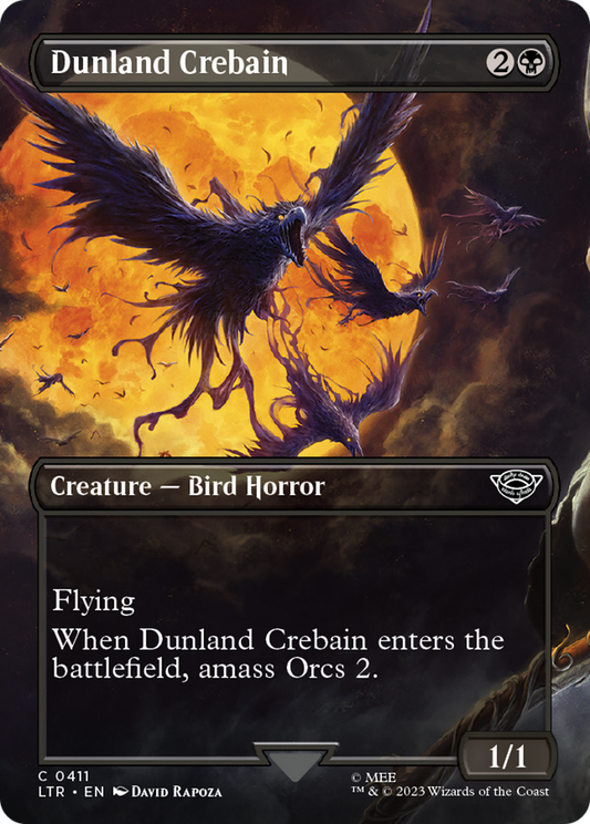 Dunland Crebain (LTR-411) - The Lord of the Rings: Tales of Middle-earth (Borderless) - Premium MTG Single from Wizards of the Coast - Just $0.08! Shop now at Game Crave Tournament Store