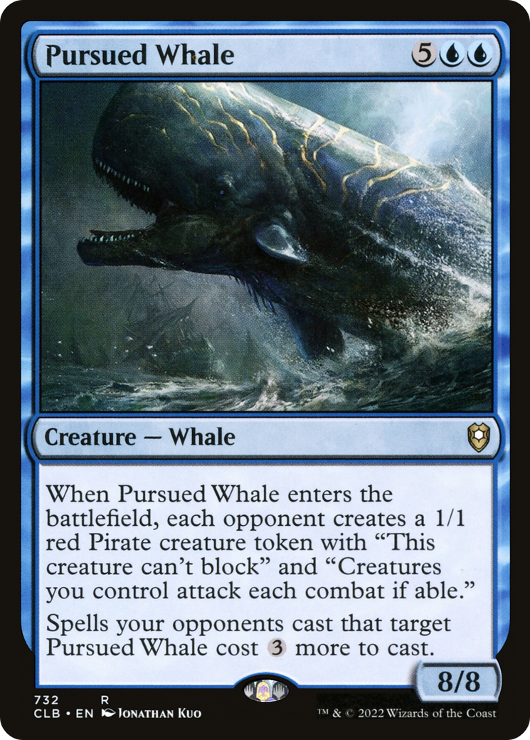 Pursued Whale (CLB-732) - Commander Legends: Battle for Baldur's Gate - Premium MTG Single from Wizards of the Coast - Just $0.25! Shop now at Game Crave Tournament Store