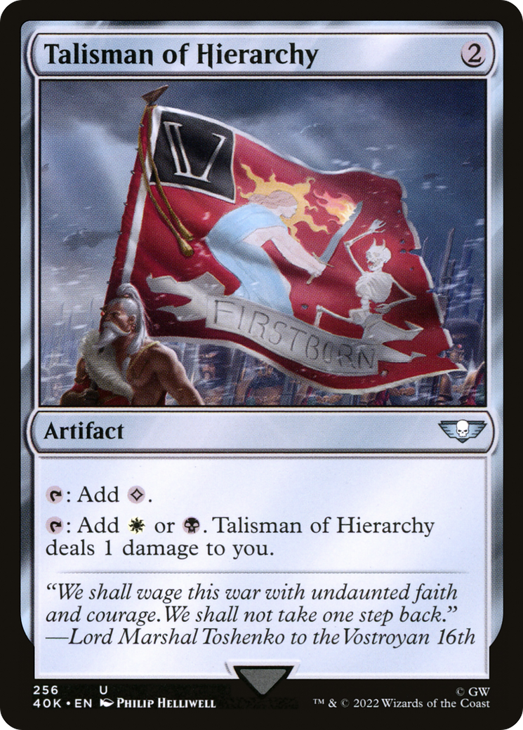 Talisman of Hierarchy (40K-256) - Warhammer 40,000 Commander - Premium MTG Single from Wizards of the Coast - Just $1.87! Shop now at Game Crave Tournament Store