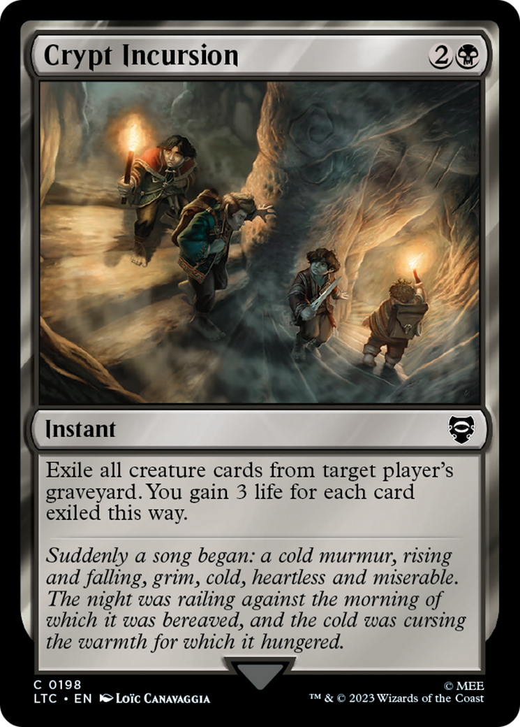 Crypt Incursion (LTC-198) - Tales of Middle-earth Commander - Premium MTG Single from Wizards of the Coast - Just $0.08! Shop now at Game Crave Tournament Store