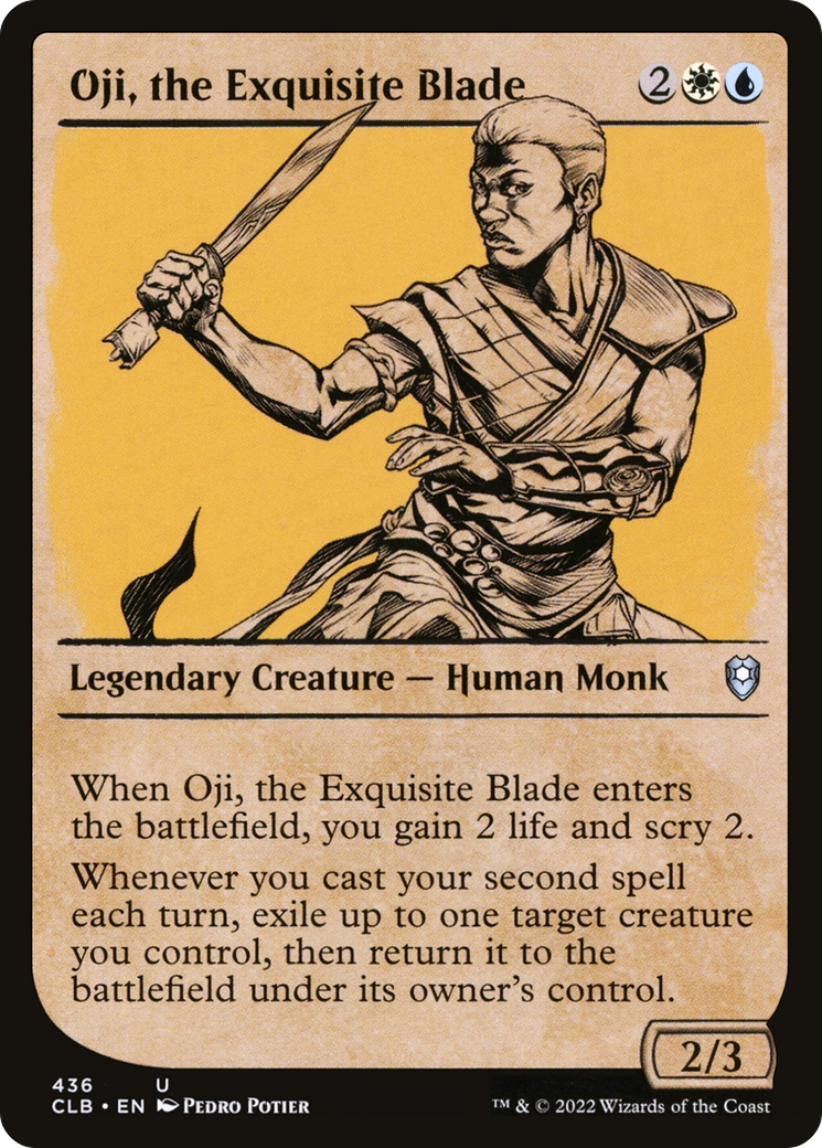 Oji, the Exquisite Blade (CLB-436) - Commander Legends: Battle for Baldur's Gate: (Showcase) - Premium MTG Single from Wizards of the Coast - Just $0.25! Shop now at Game Crave Tournament Store