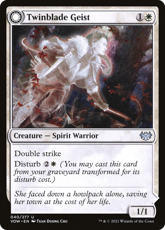 Twinblade Geist // Twinblade Invocation (VOW-040) - Innistrad: Crimson Vow: (Double Faced Transform) - Premium MTG Single from Wizards of the Coast - Just $0.08! Shop now at Game Crave Tournament Store