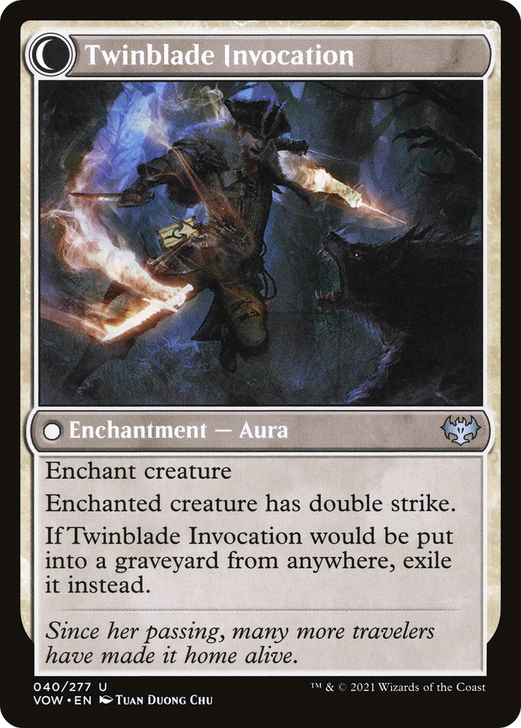 Twinblade Geist // Twinblade Invocation (VOW-040) - Innistrad: Crimson Vow: (Double Faced Transform) - Premium MTG Single from Wizards of the Coast - Just $0.08! Shop now at Game Crave Tournament Store
