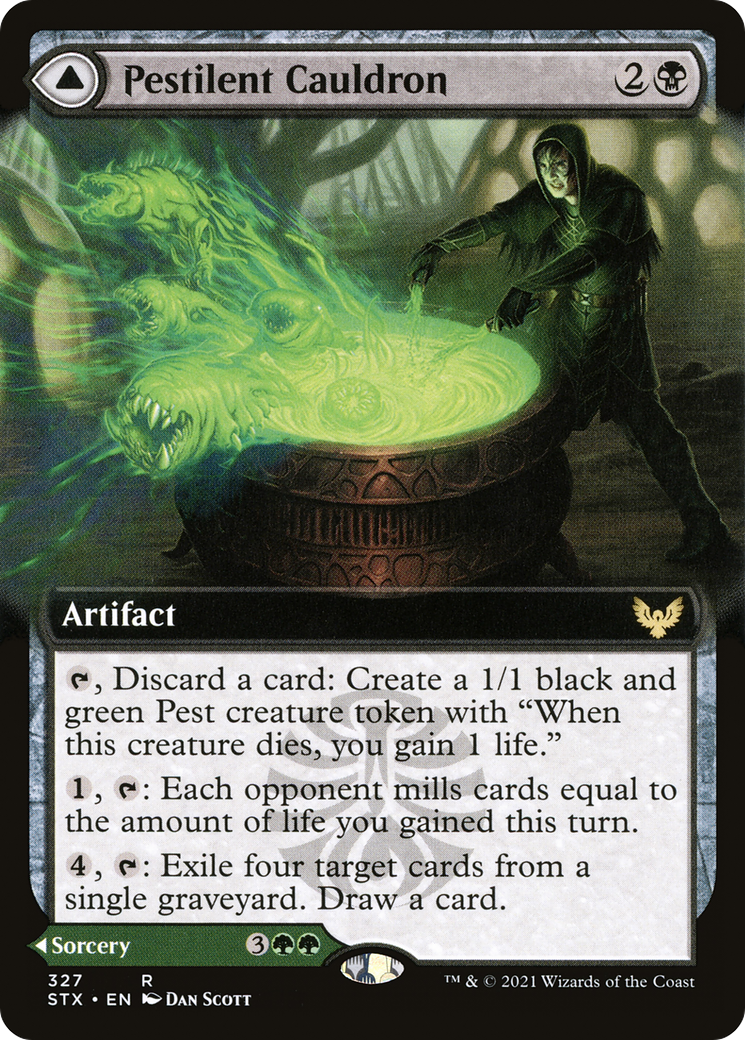 Pestilent Cauldron // Restorative Burst (STX-327) - Strixhaven: School of Mages: (Extended Art) - Premium MTG Single from Wizards of the Coast - Just $0.08! Shop now at Game Crave Tournament Store