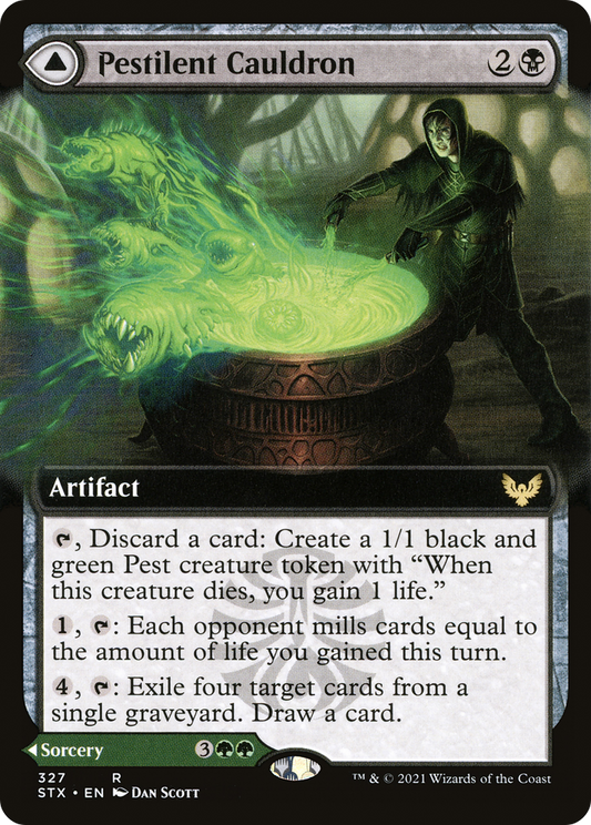 Pestilent Cauldron // Restorative Burst (STX-327) - Strixhaven: School of Mages: (Extended Art) - Premium MTG Single from Wizards of the Coast - Just $0.08! Shop now at Game Crave Tournament Store