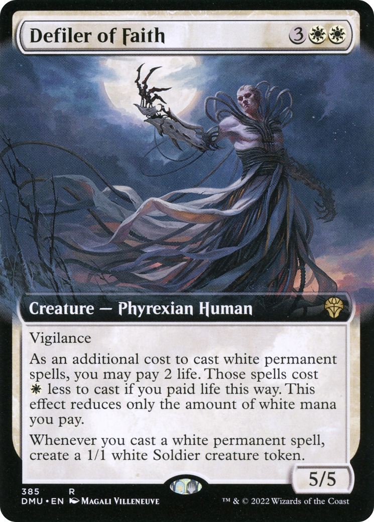 Defiler of Faith (DMU-385) - Dominaria United: (Extended Art) - Premium MTG Single from Wizards of the Coast - Just $0.11! Shop now at Game Crave Tournament Store