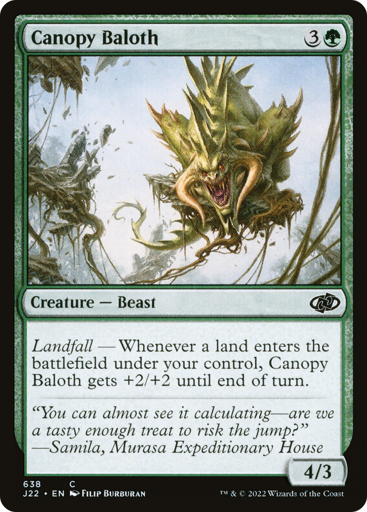 Canopy Baloth (J22-638) - Jumpstart 2022 - Premium MTG Single from Wizards of the Coast - Just $0.08! Shop now at Game Crave Tournament Store