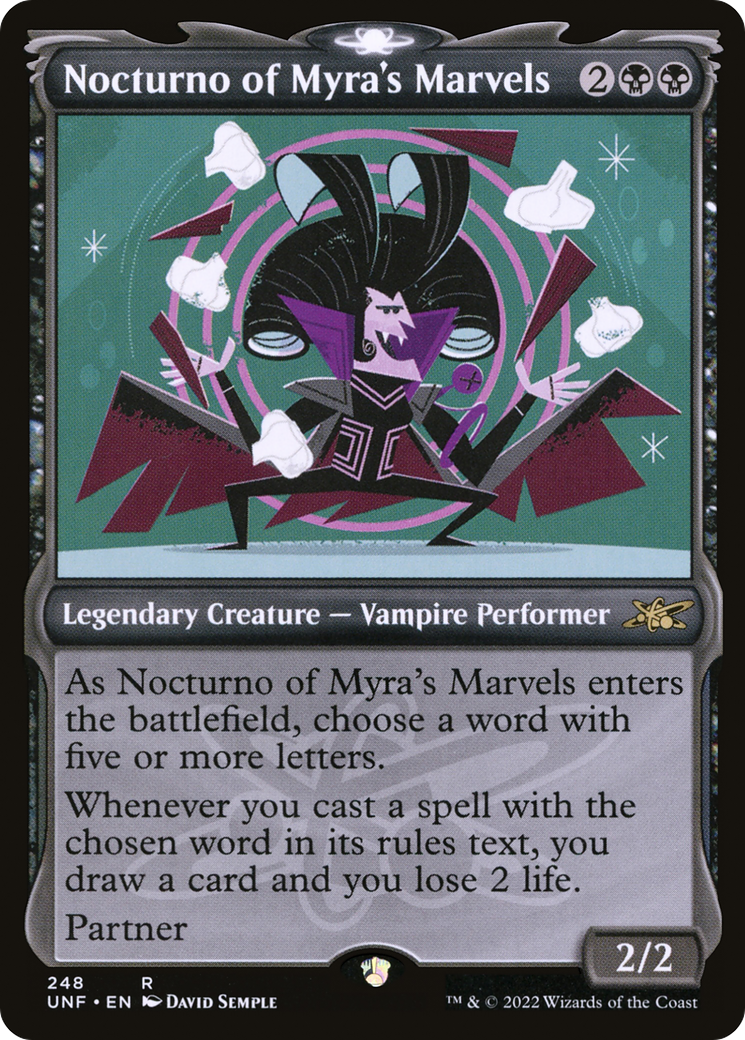 Nocturno of Myra's Marvels (UNF-248) - Unfinity: (Showcase) - Premium MTG Single from Wizards of the Coast - Just $0.25! Shop now at Game Crave Tournament Store