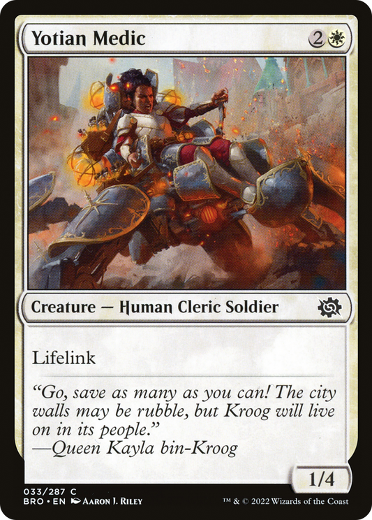 Yotian Medic (BRO-033) - The Brothers' War - Premium MTG Single from Wizards of the Coast - Just $0.08! Shop now at Game Crave Tournament Store