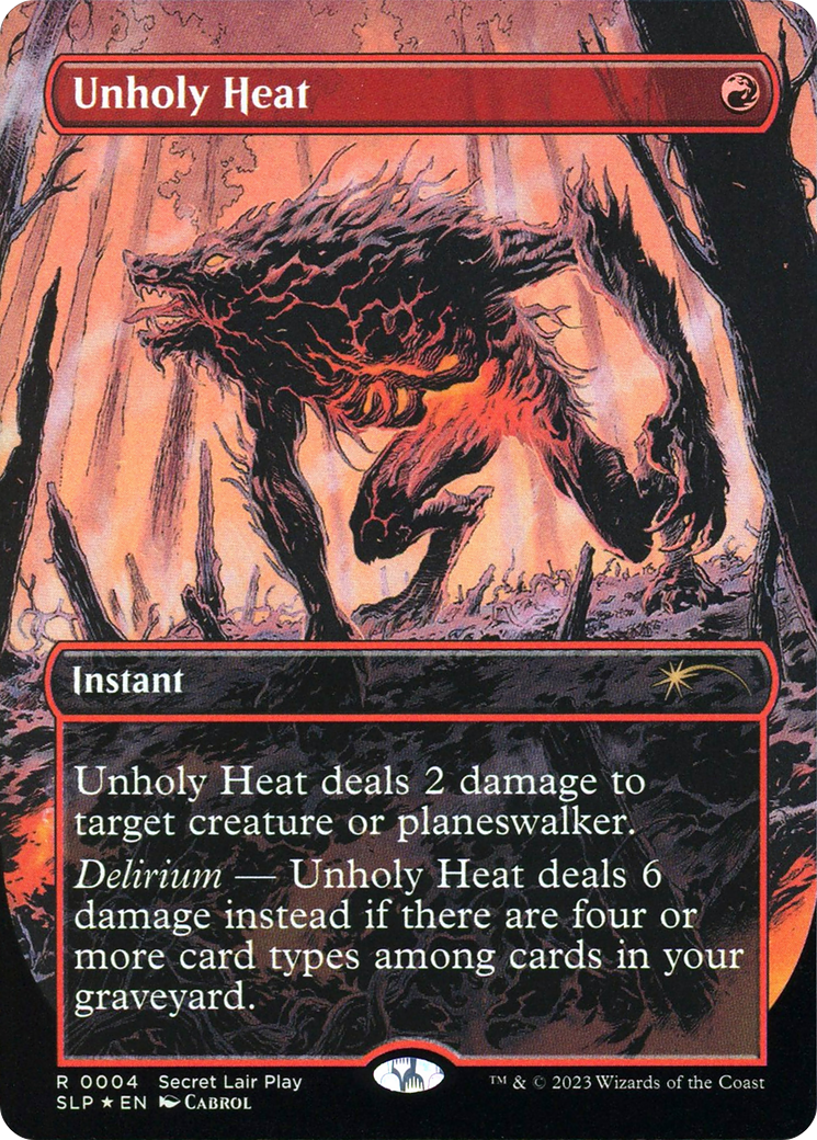 Unholy Heat (SLP-004) - Secret Lair Showdown (Borderless) - Premium MTG Single from Wizards of the Coast - Just $0.38! Shop now at Game Crave Tournament Store