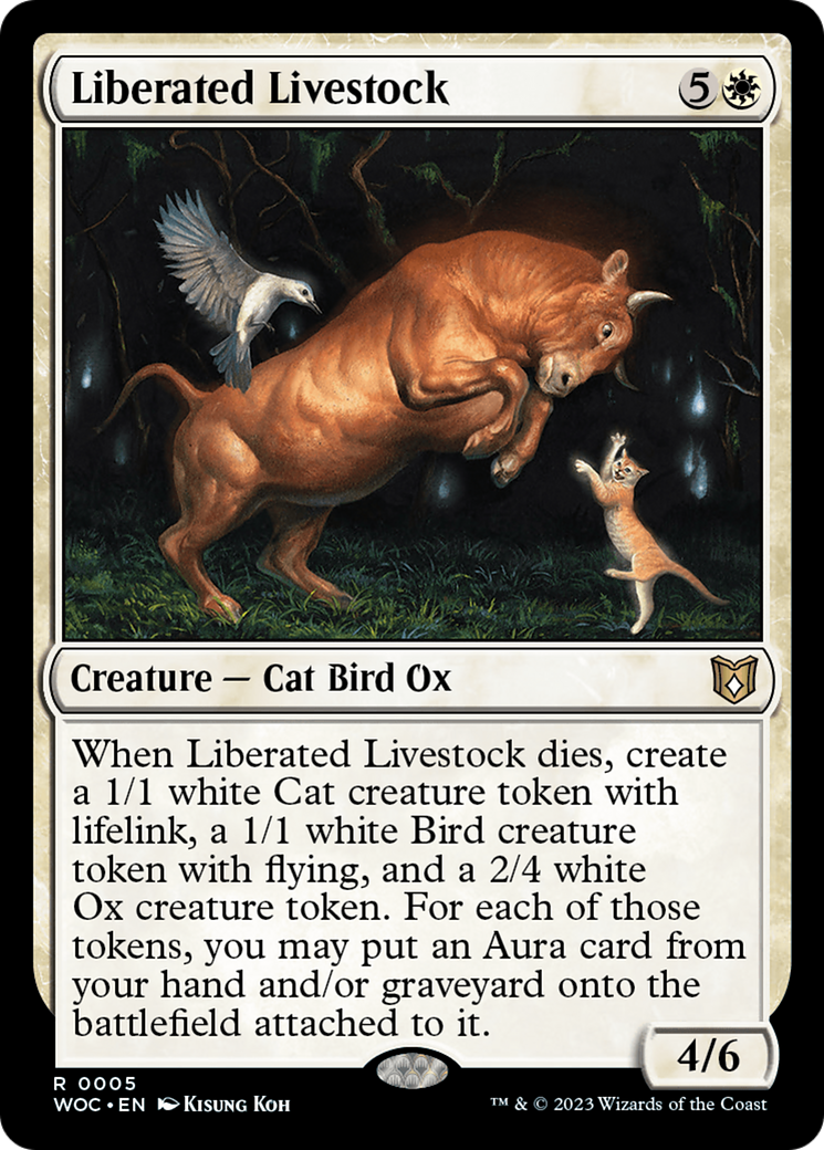 Liberated Livestock (WOC-005) - Wilds of Eldraine Commander - Premium MTG Single from Wizards of the Coast - Just $0.08! Shop now at Game Crave Tournament Store