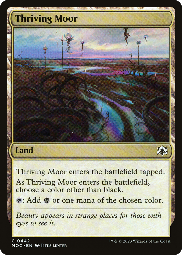 Thriving Moor (MOC-442) - March of the Machine Commander - Premium MTG Single from Wizards of the Coast - Just $0.08! Shop now at Game Crave Tournament Store