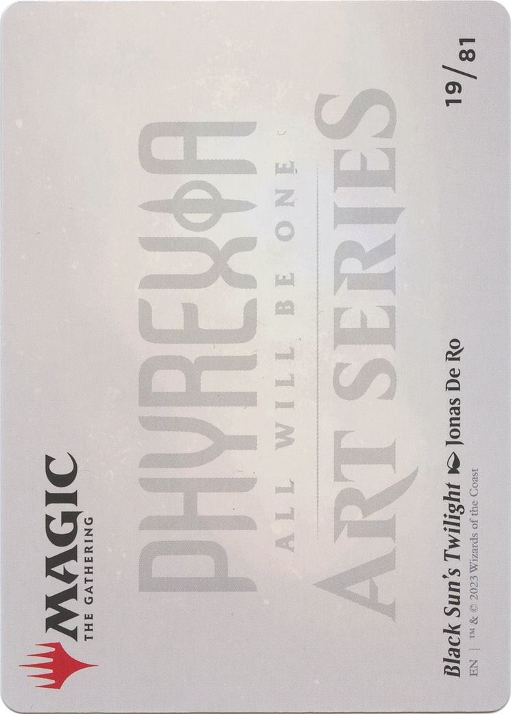 Black Sun's Twilight // Black Sun's Twilight (AONE-019) - Phyrexia: All Will Be One Art Series (Borderless) - Premium MTG Single from Wizards of the Coast - Just $0! Shop now at Game Crave Tournament Store