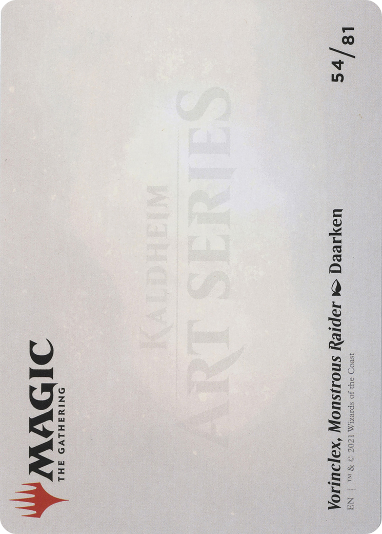 Vorinclex, Monstrous Raider // Vorinclex, Monstrous Raider (AKHM-054) - Kaldheim Art Series (Borderless) - Premium MTG Single from Wizards of the Coast - Just $0! Shop now at Game Crave Tournament Store