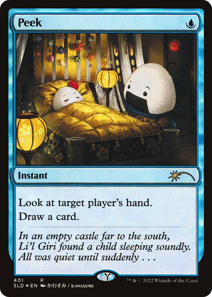 Peek (SLD-401) - Secret Lair Drop Foil - Premium MTG Single from Wizards of the Coast - Just $2.10! Shop now at Game Crave Tournament Store