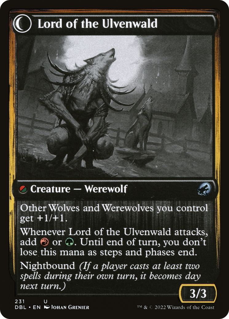 Kessig Naturalist // Lord of the Ulvenwald (DBL-231) - Innistrad: Double Feature: (Double Faced Transform) Foil - Premium MTG Single from Wizards of the Coast - Just $1.29! Shop now at Game Crave Tournament Store