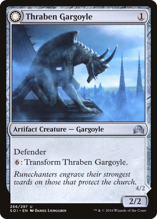 Thraben Gargoyle // Stonewing Antagonizer (SOI-266) - Shadows over Innistrad: (Double Faced Transform) - Premium MTG Single from Wizards of the Coast - Just $0.08! Shop now at Game Crave Tournament Store
