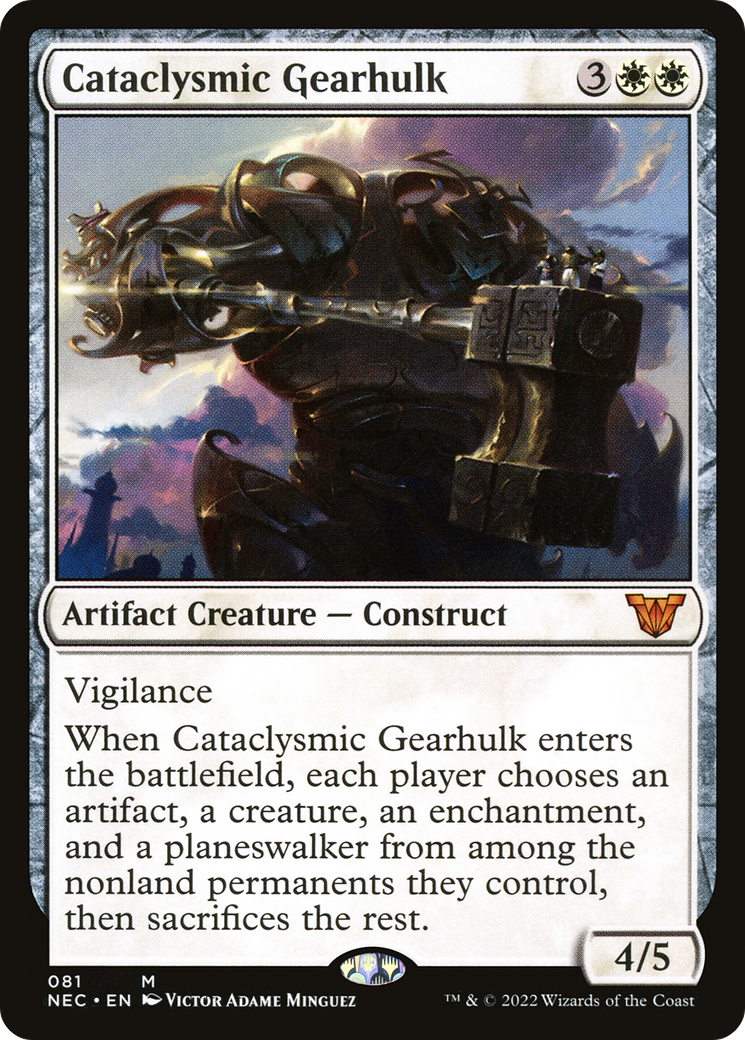 Cataclysmic Gearhulk (NEC-081) - Neon Dynasty Commander - Premium MTG Single from Wizards of the Coast - Just $0.08! Shop now at Game Crave Tournament Store