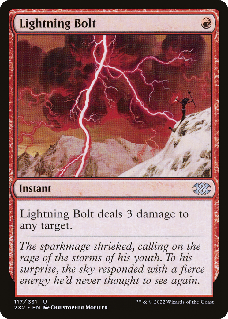 Lightning Bolt (2X2-117) - Double Masters 2022 - Premium MTG Single from Wizards of the Coast - Just $0.42! Shop now at Game Crave Tournament Store