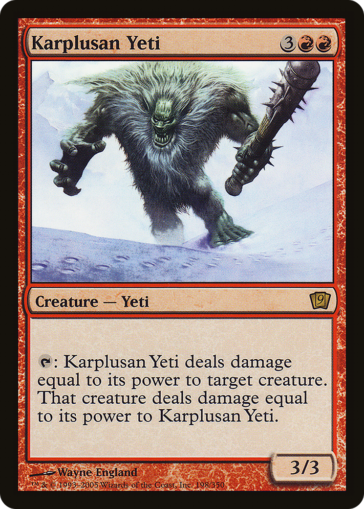 Karplusan Yeti (9ED-198★) - Ninth Edition Foil - Premium MTG Single from Wizards of the Coast - Just $0.32! Shop now at Game Crave Tournament Store